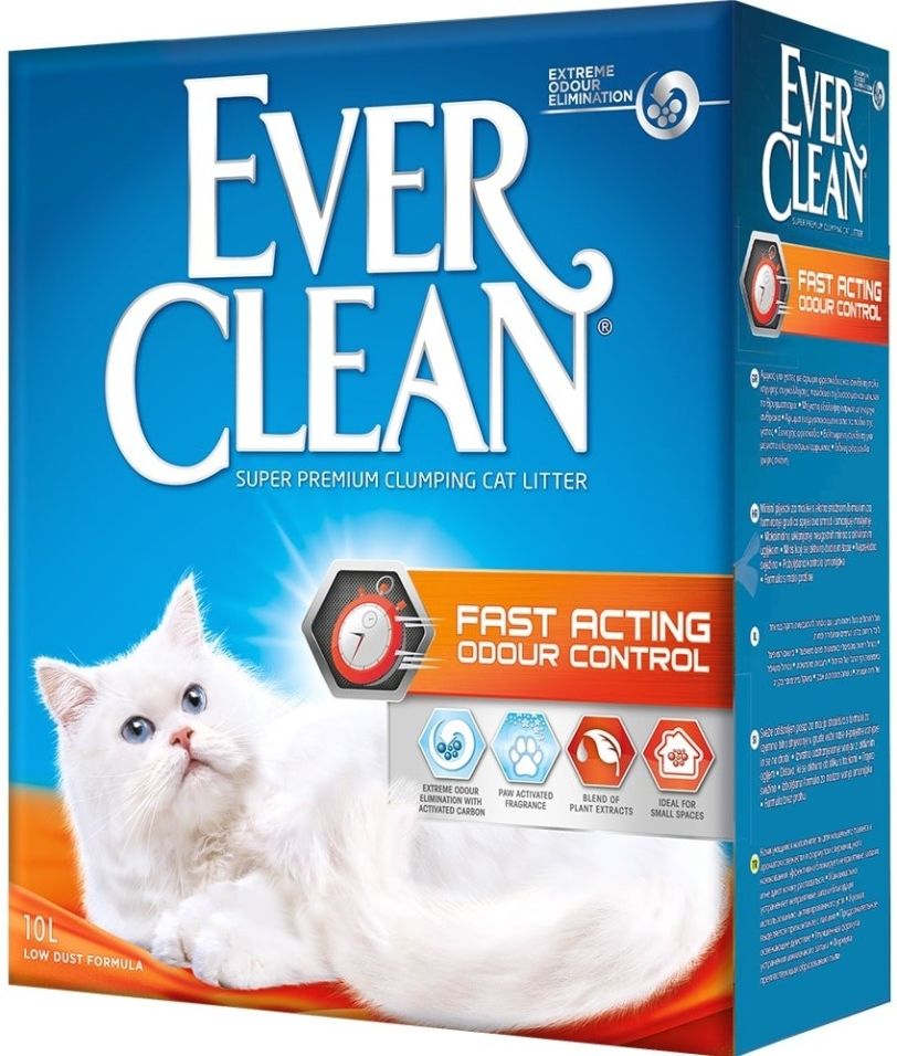 Наполнитель для кошачьего туалета Ever Clean Fast Acting Мгновенный контроль запахов 10л Наполнитель для кошачьего туалета Ever Clean Fast Acting Мгновенный контроль запахов 10л