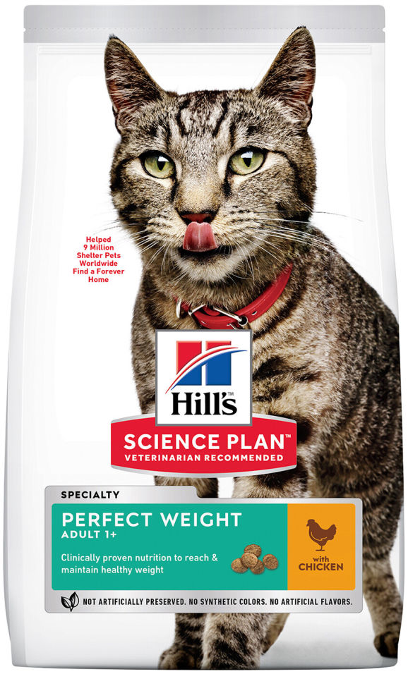 Сухой корм для кошек Hills Science Plan склонных к набору веса с курицей 1.5кг Сухой корм для кошек Hills Science Plan склонных к набору веса с курицей 1.5кг