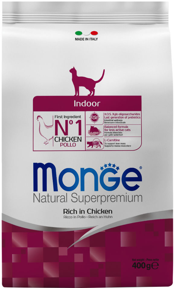 Корм для кошек Monge Cat Indoor 400г Корм для кошек Monge Cat Indoor 400г