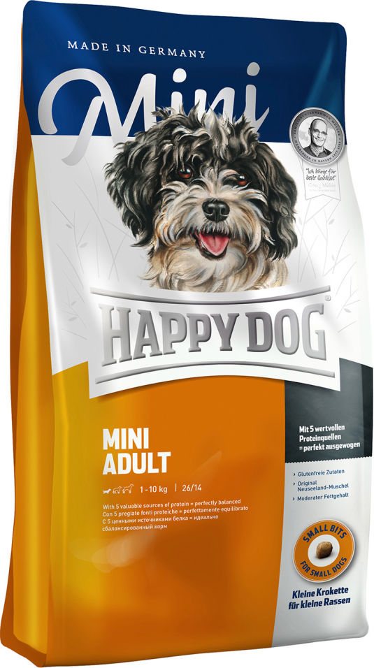 Сухой корм для взрослых собак Happy Dog Mini adult 4кг Сухой корм для взрослых собак Happy Dog Mini adult 4кг
