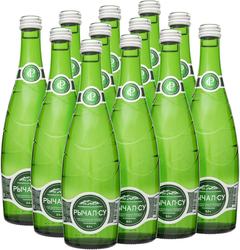 Вода Рычал-Су минеральная лечебно-столовая газированная 500мл (упаковка 12 шт.)