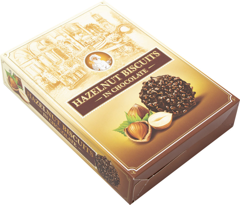 Печенье Santa Bakery с фундуком в шоколаде 170г