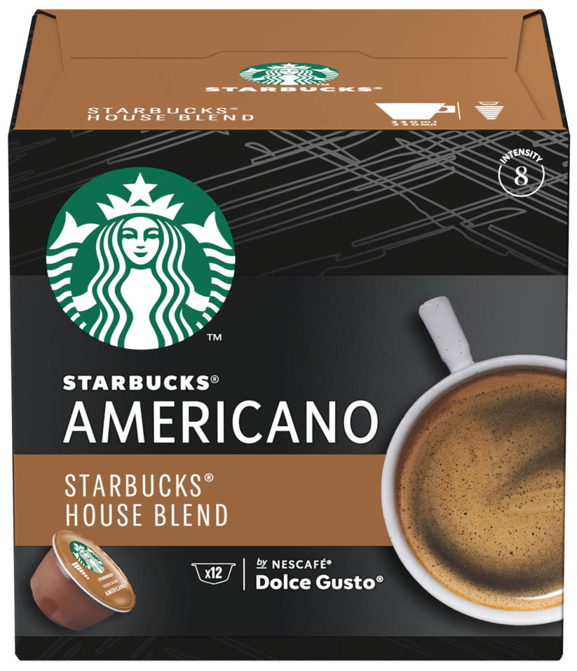 Кофе в капсулах Starbucks House Blend Americano для системы Nescafe Dolce Gusto 12шт