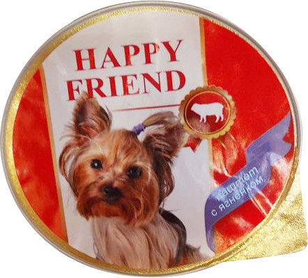 Корм для собак Happy Friend Паштет с ягненком 125г Корм для собак Happy Friend Паштет с ягненком 125г