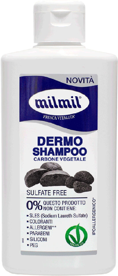 Шампунь MilMil Dermo Carbone vegetale 300мл