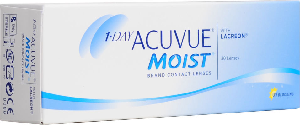 Отзывы о Контактные линзы Acuvue Moist 1-Day Однодневные -4.50/14.2/8.5 30шт Отзывы о Контактные линзы Acuvue Moist 1-Day Однодневные -4.50/14.2/8.5 30шт