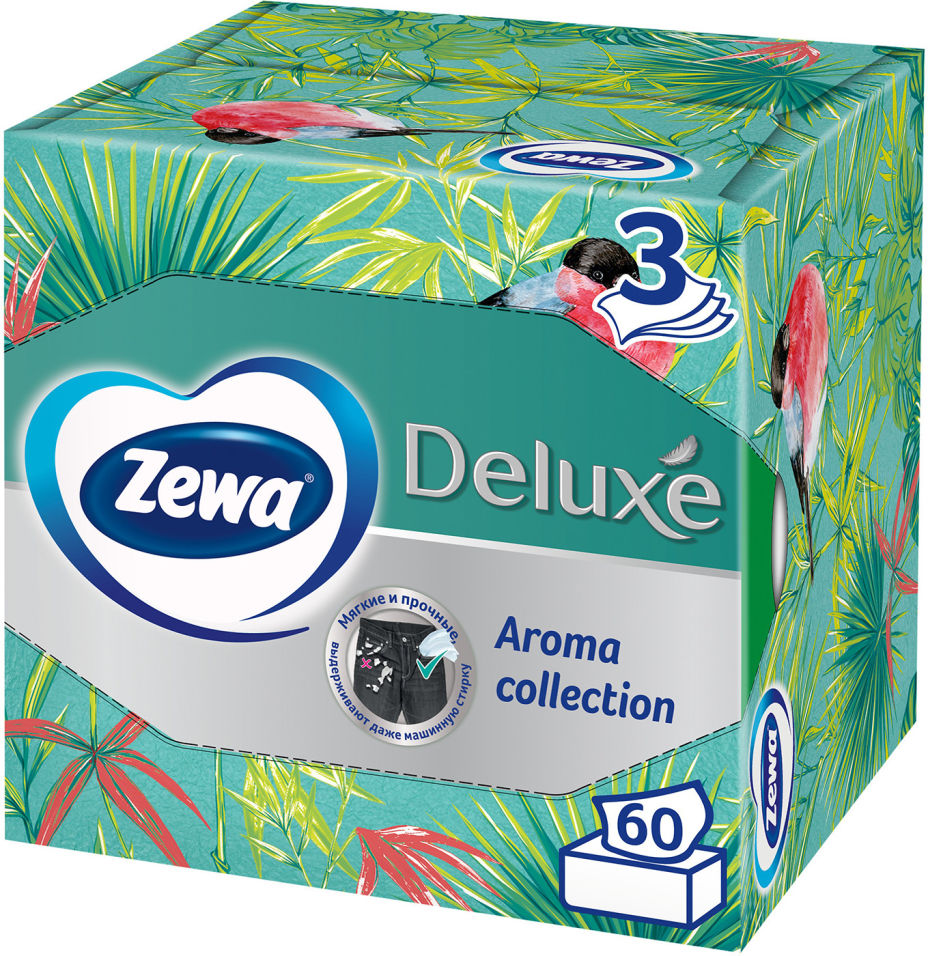 Салфетки бумажные Zewa Deluxe Aroma Collection 3 слоя 60шт Салфетки бумажные Zewa Deluxe Aroma Collection 3 слоя 60шт