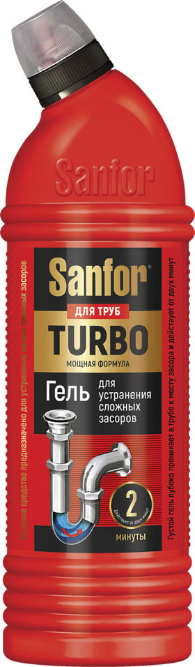 Чистящее средство Sanfor Turbo Для канализационных труб 750г 344₽