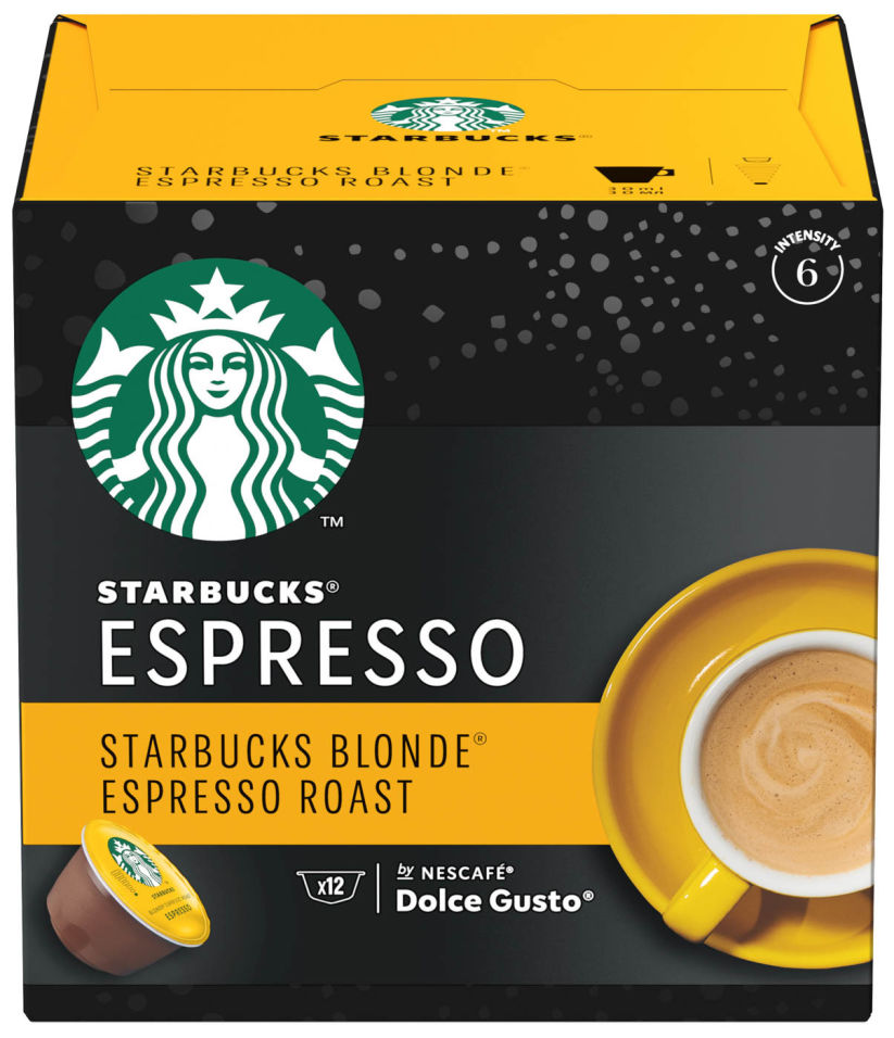 Кофе в капсулах Starbucks Blonde Espresso Roast для системы Nescafe Dolce Gusto 12шт