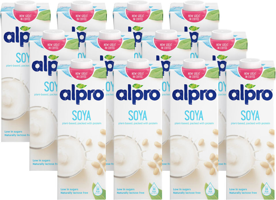 Напиток соевый Alpro Soya с кальцием 1.8% 1л (упаковка 12 шт.)