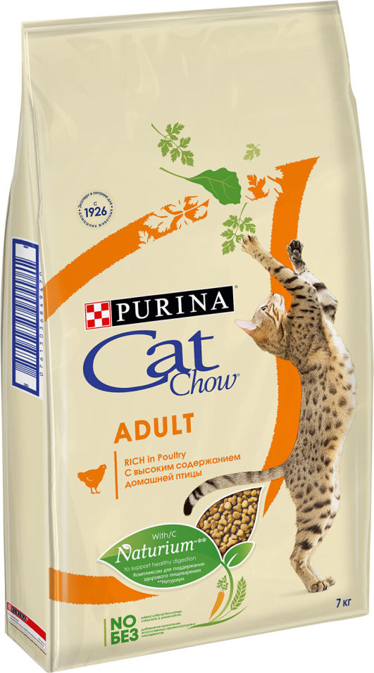 Сухой корм для кошек Cat Chow с домашней птицей 7кг Сухой корм для кошек Cat Chow с домашней птицей 7кг