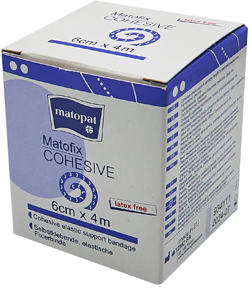 Отзывы о Бинте эластичном Matopat Matofix Cohesive 6см*4м Отзывы о Бинте эластичном Matopat Matofix Cohesive 6см*4м