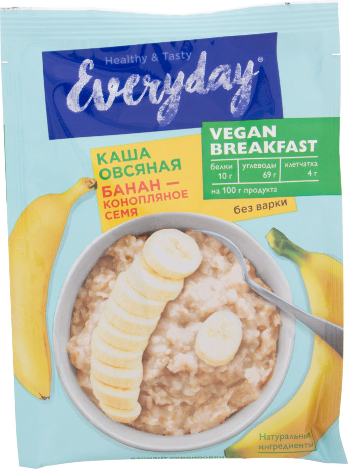 Каша Everyday Банан и конопляное семя 35г