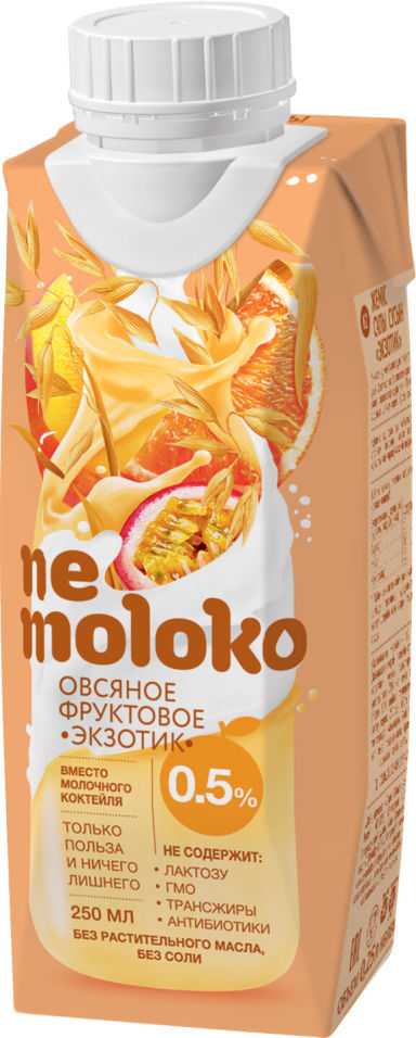 Напиток овсяный Nemoloko Экзотик 0.5% 250мл