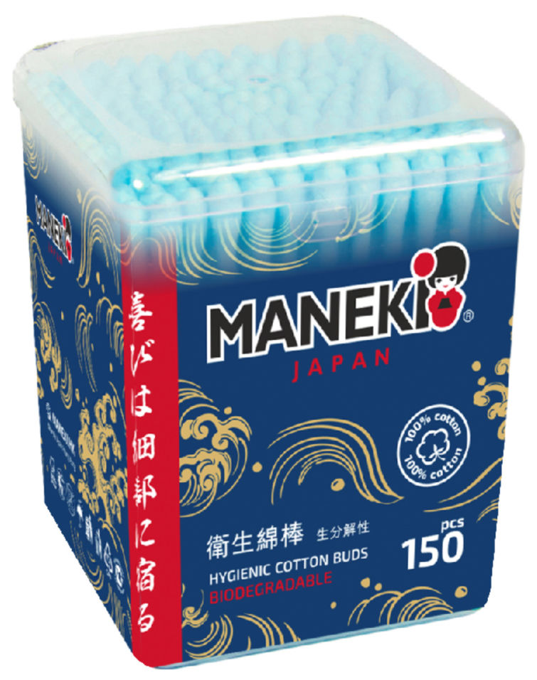 Палочки ватные Maneki Ocean 150шт
