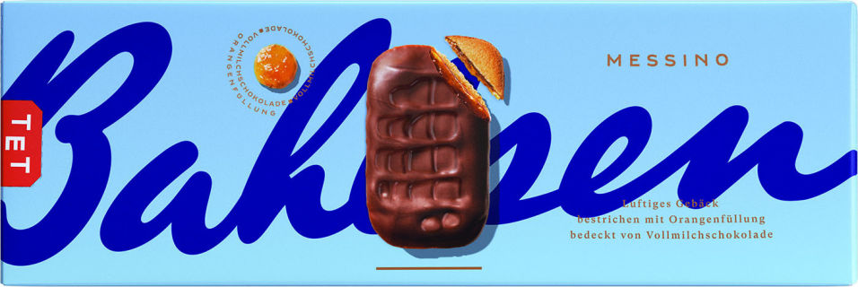 Печенье Bahlsen Messino с апельсиновой начинкой и молочным шоколадом 125г