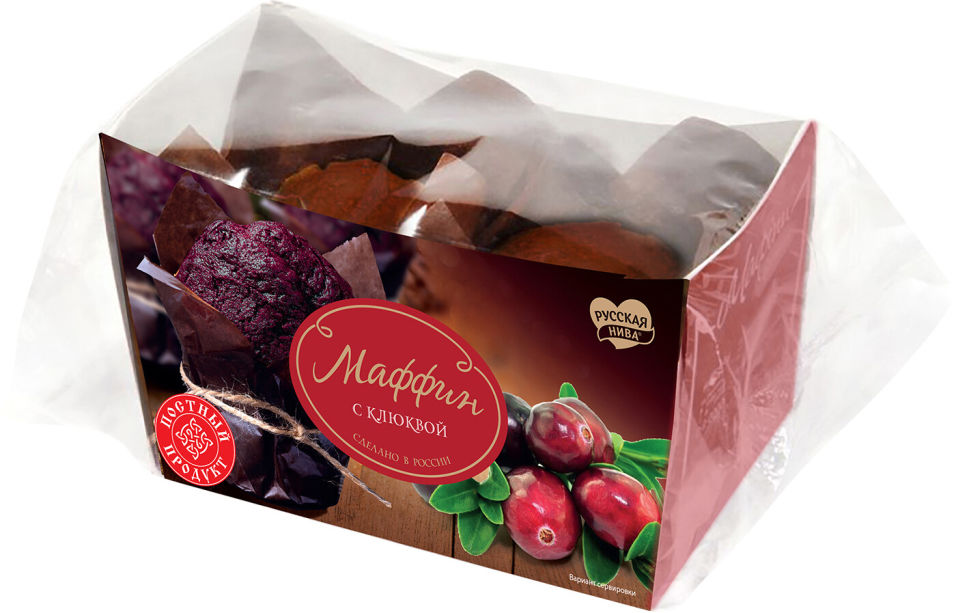 Маффин Русская нива с клюквой 160г