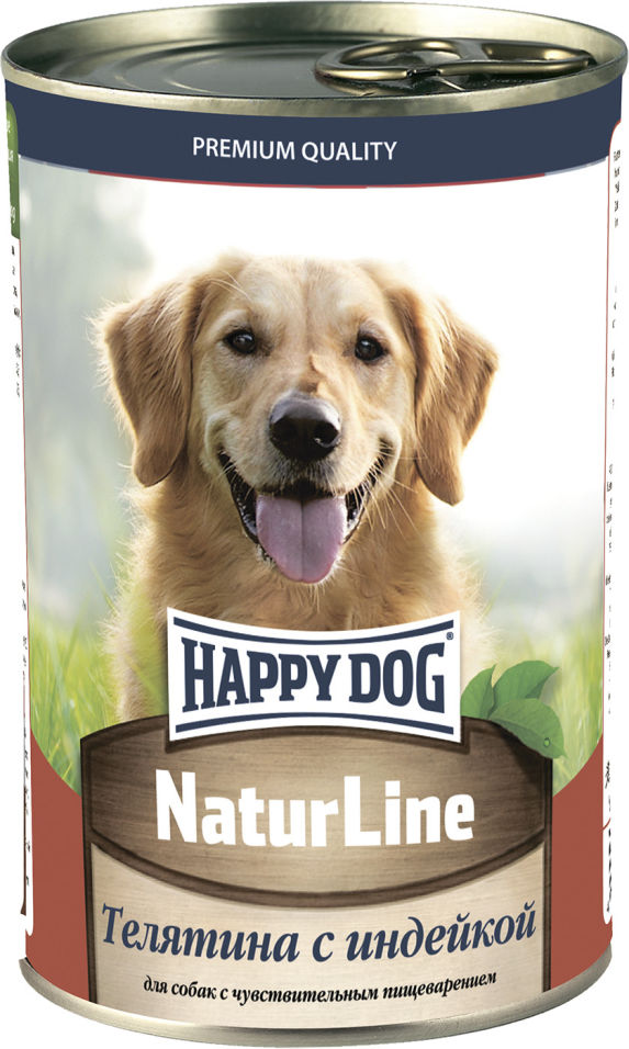 Корм для собак Happy Dog Телятина с индейкой 410г Корм для собак Happy Dog Телятина с индейкой 410г