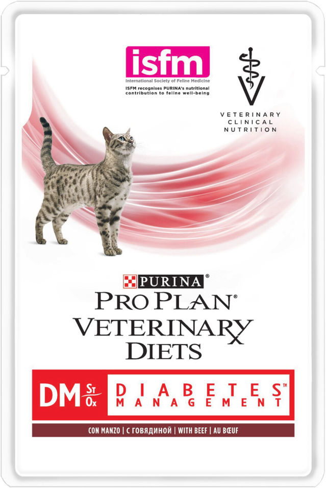 Корм для кошек Pro Plan Veterinary Diets DM при диабете Говядина 85г Корм для кошек Pro Plan Veterinary Diets DM при диабете Говядина 85г