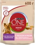 Сухой корм для собак Purina One для чувствительной кожи с лососем и рисом 600г Сухой корм для собак Purina One для чувствительной кожи с лососем и рисом 600г
