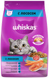 Сухой корм для кошек Whiskas Вкусные подушечки с паштетом Обед с лососем 1.9кг 