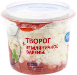 Творог Гармония с земляничным вареньем 3.2% 180г Творог Гармония с земляничным вареньем 3.2% 180г
