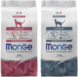 Набор Monge SL Sterilised Monoprotein Сухой корм для стерилизованных кошек с форелью 1.5кг + Сухой корм для стерилизованных кошек с говядиной 1.5кг 