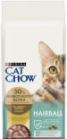 Сухой корм для кошек Cat Chow Hairball Control с домашней птицей 15кг