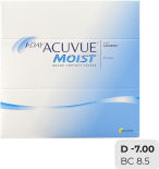 Контактные линзы Acuvue Moist 1-Day Однодневные -7.00/14.2/8.5 90шт Контактные линзы Acuvue Moist 1-Day Однодневные -7.00/14.2/8.5 90шт