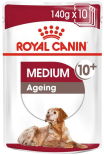 Влажный корм для пожилых собак Royal Canin Ageing 10+ Medium для средних пород кусочки в соусе 140г