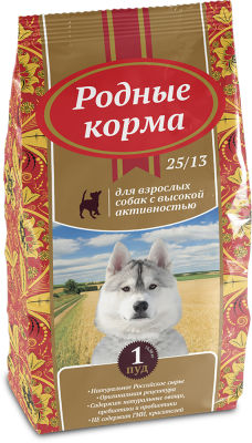 Сухой корм для активных собак Родные корма 16.38кг