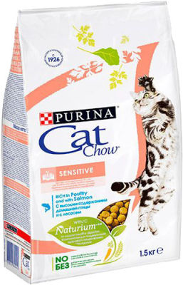 Сухой корм для кошек Cat Chow Sensitive 1.5кг