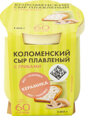 Сыр плавленый Коломенский с грибами 140г