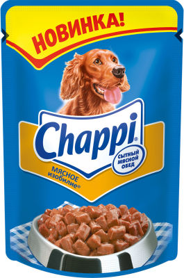 Корм для собак Chappi Сытный мясной обед Мясное изобилие 100г