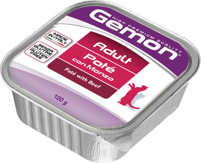 Корм для кошек Gemon Cat паштет говядина 100г