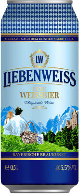 Пиво Liebenweiss 5.5% 0.5л