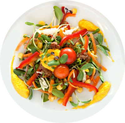 Боул Botanica Farm Planty из микрозелени с растительным мясом Beyond Meat 155г