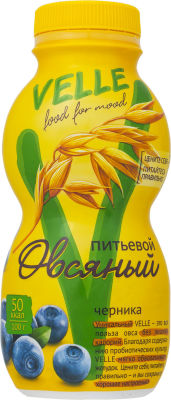 Продукт овсяный питьевой Velle Черника 250мл