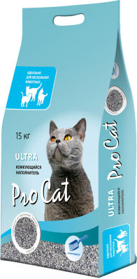 Наполнитель для кошачьего туалета Pro Cat Ultra комкующийся 15кг