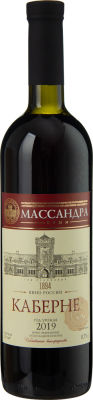 Вино Массандра Каберне красное полусладкое 13% 0.75л