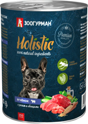 Корм для собак Зоогурман Holistic Ягненок с рисом и овощами 350г