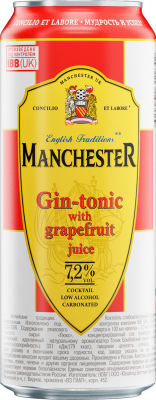 Коктейль Manchester Gin-Tonic&Grapefruit 7.2% 0.5л