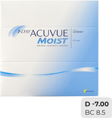 Контактные линзы Acuvue Moist 1-Day Однодневные -7.00/14.2/8.5 90шт