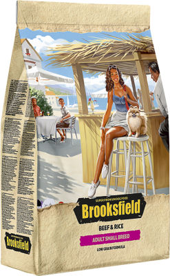 Сухой корм для собак Brooksfield Adult Dog Small Breed для мелких пород с говядиной и рисом 800г